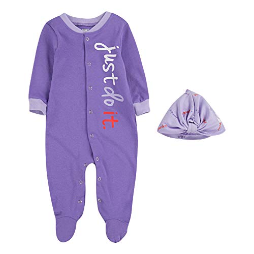 Baby Coverall & Hat 2 Piece Set (Space Purple(06F248-P5X), 3 Months)