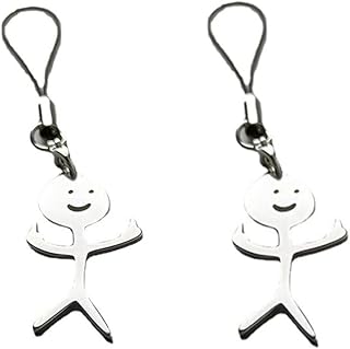 Colorful Bling 2-Piece Funny Stainless Steel Phone Charm