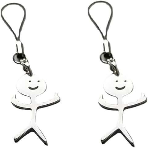Colorful Bling 2-Piece Funny Stainless Steel Phone Charm