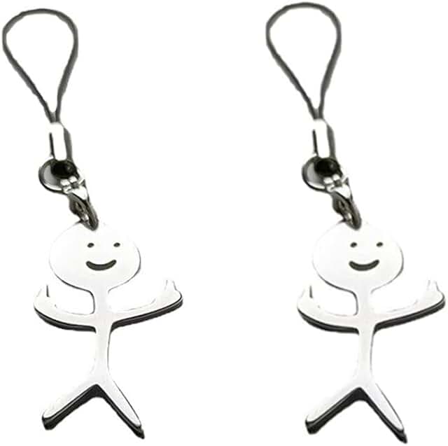 Colorful Bling 2-Piece Funny Stainless Steel Phone Charm
