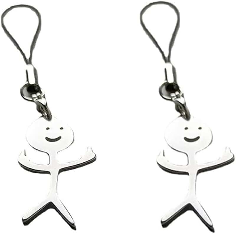 Colorful Bling 2-Piece Funny Stainless Steel Phone Charm