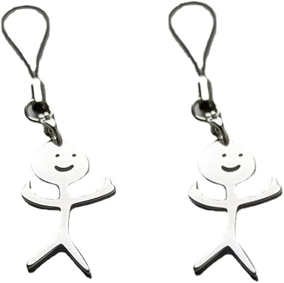 Colorful Bling 2-Piece Funny Stainless Steel Phone Charm