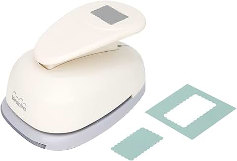 Scalloped Rectangle Lever Punch for Paper Crafting
