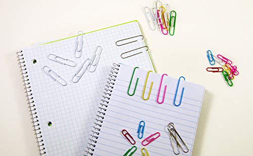 Large Silver Paper Clips, 50mm, Pack of 100
