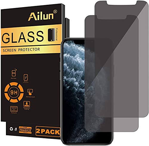 Privacy screen protector for iPhone 11 Pro Max and Xs Max, 2-pack, black