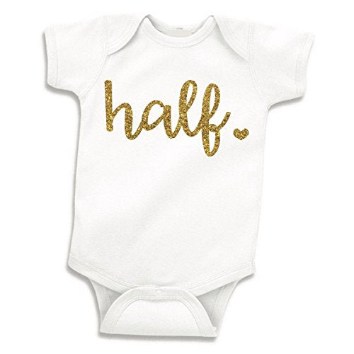 Half Birthday Outfit Baby Girl 6 Month Photo Outfit Girl (3-6 Months) White
