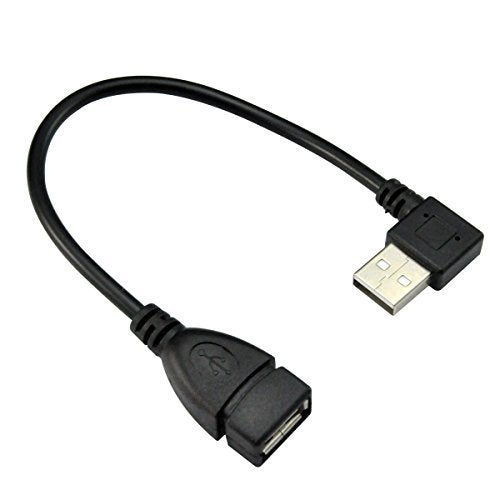 USB 2.0 Extension Cable, 0.7 Feet, Left Angle