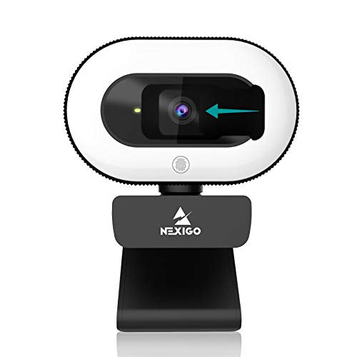StreamCam N930E 1080P Webcam with Ring Light and Privacy Cover