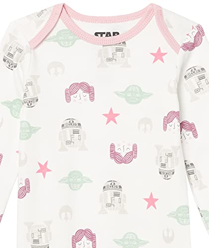 Disney | Star Wars Baby Girls' Sleeper Gowns, Pack of 2, Star Wars Tiny Rebel, 6 Months