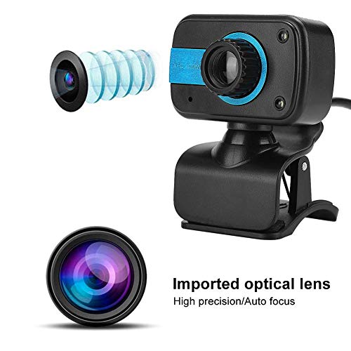 HD Web Camera, Rotatable Computer Camera with Built-in Microphone Plug and Play Webcam, for Video Call,Conferencing,Online Teaching,Live Streaming