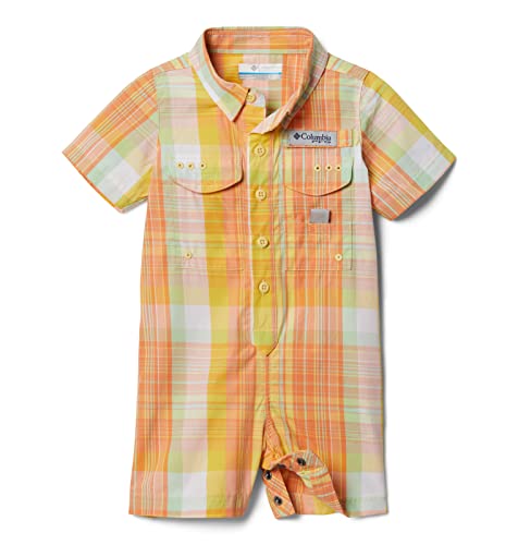Baby Bonehead Romper, Bright Nectar Mid Day Madras, 0/3