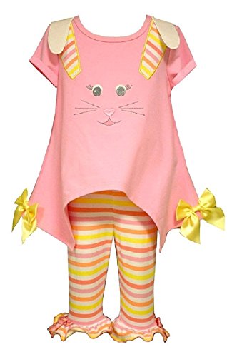 Jean Girls  Bunny Applique Legging Set, Pink, 0-3M