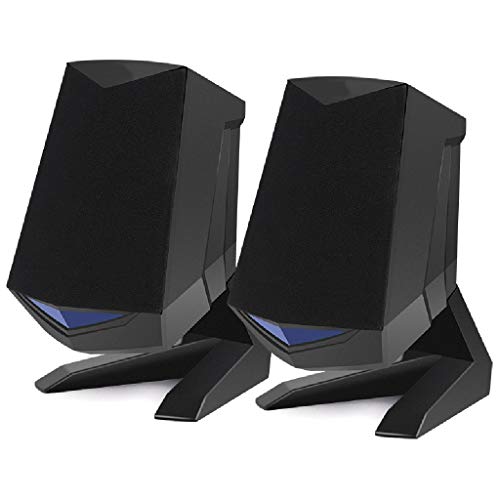 1 Pair Wired Computer Speakers USB AUX Bass Reinforcement PC Speaker for Laptop Desktop Phone 6W Audio Multimedia Loudspeaker