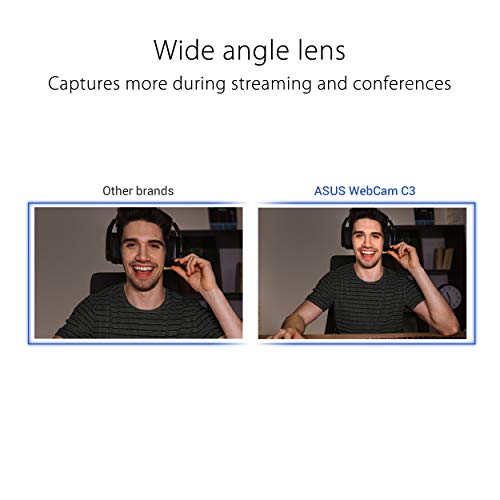 Webcam C3 1080p HD USB Camera - Beamforming Microphone, Tilt-Adjustable, 360 Degree Rotation, Wide Field of View, Compatible with Skype, Microsoft Teams and Zoom