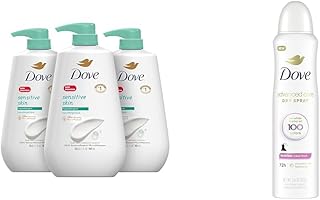 Sensitive Skin Body Wash and Antiperspirant Deodorant Spray