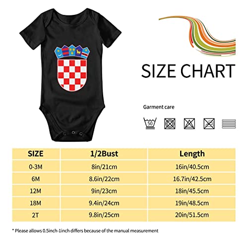Coat Of Arms Of Croatia Baby Uni  Bodysuit Baby Short Sleeve Shirts Cute Baby Bodysuit.