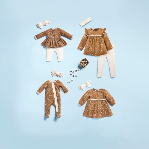 Baby Girl's Sleeper and Headband Set, Fawn, 3-6 Months