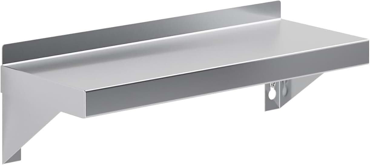 Heavy Duty Stainless Steel Wall Shelf for Kitchen and Utility Rooms