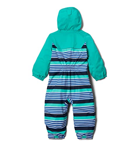 Baby Critter Jitters II Rain Suit, Bright Indigo Milo Stripe/Electric Turquoise, 0/3