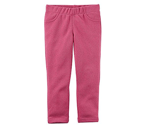 Girl's Pink Pull On Sparkle Skinny Pants (3 Months)
