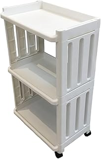 Slim 3-Tier Rolling Storage Cart for Home and Office