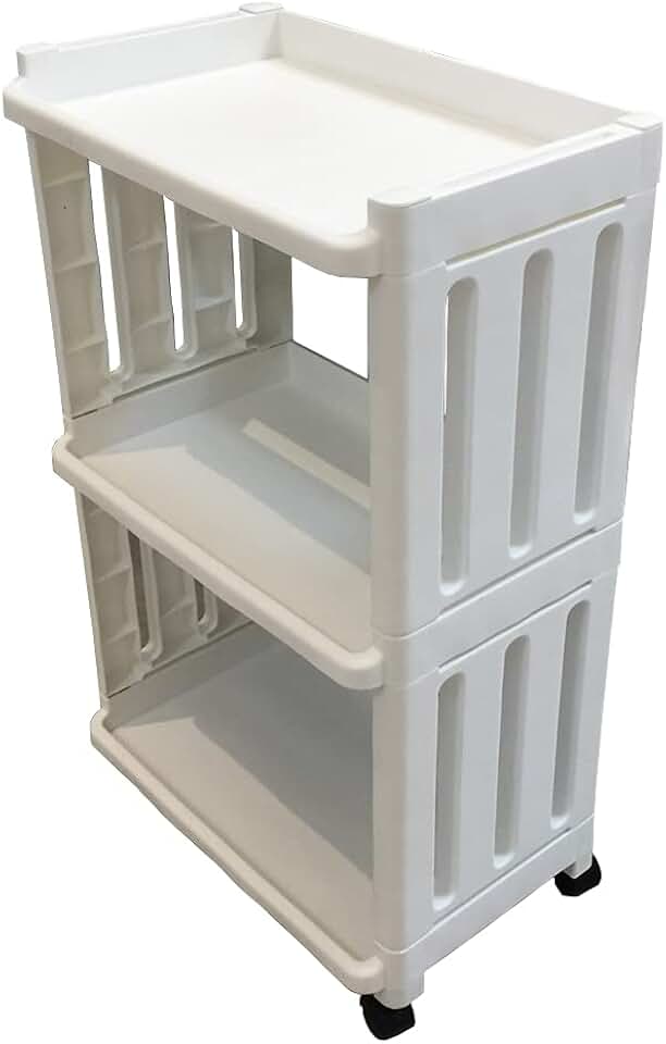 Slim 3-Tier Rolling Storage Cart for Home and Office