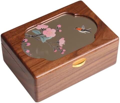 Black Walnut Jewelry Box with Removable Tray
