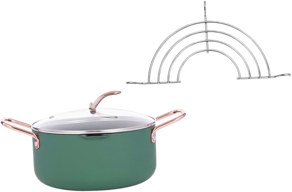 Deep Enamel Soup and Cooking Pot with Lid