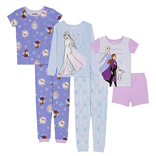 Girls  Frozen Minnie Princess 6-Piece Snug Fit Cotton Pajamas, Better Together, 4