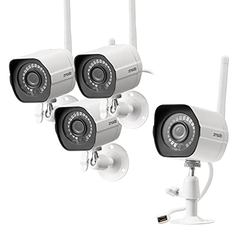 Outdoor Wifi Security Cameras, 4 Pack, 1080p, Night Vision