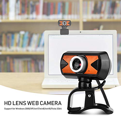 USB 2.0 Webcam, 16 Megapixels USB Desktop Laptop Webcam Computer Web Camera with MIC Clip-on for Conferencing Video Calling Recording