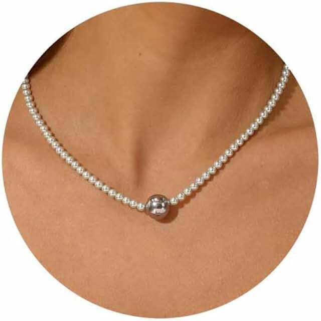 Trendy 14k Gold Plated Pearl Necklace for Women