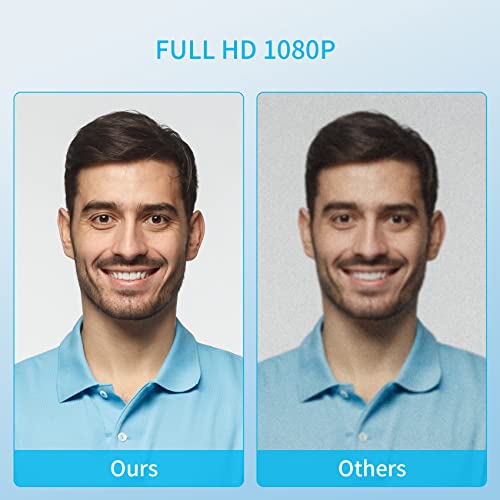 1080p HD Webcam with Ring Light. Webcam with Microphone for Desktop.Plug and Play.360 Swivel Adjustment, 90 Wide Angle Streaming Webcam for Video Chatting/Live Streaming/Conferencing/Loptop