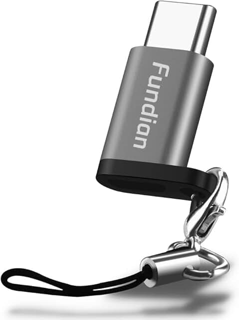 USB C to Micro USB Adapter with Keychain