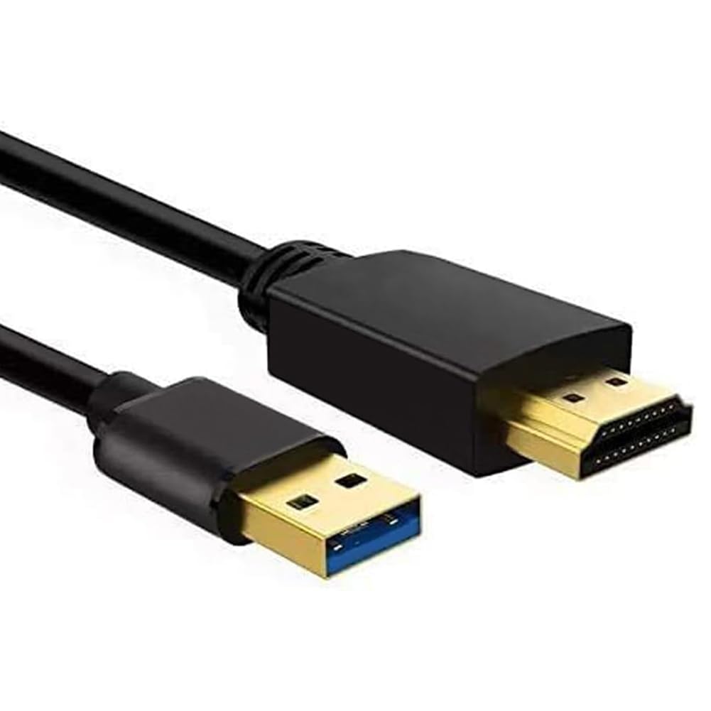 USB to HDMI cable for monitor and TV, 6.6ft