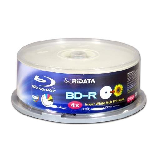 Blu-ray Disc Bd-r 25gb 4x Inkjet White Hub Printable