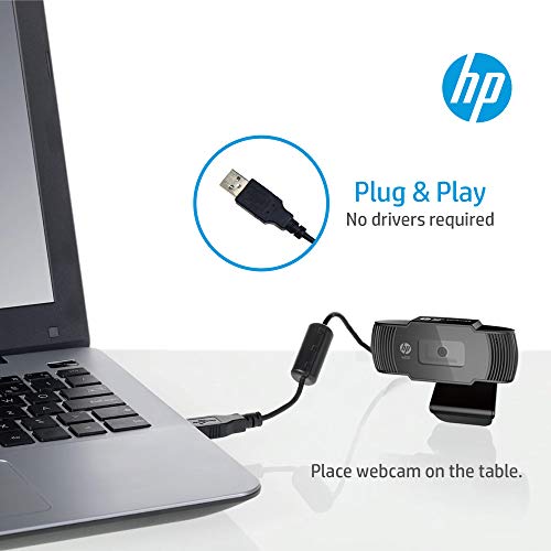 W200 Webcam, 720P HD, UVC Plug and Play, Built-in Microphone, Wide View Angle for Live Streaming/Conference/Online Learning/Podcast Camera for Laptop or Computer