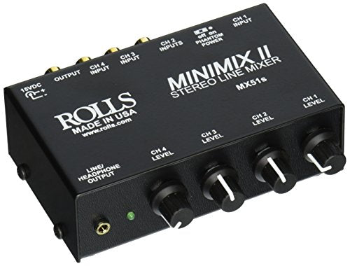 MX51S Mini Mix 2 Four-Channel Stereo Line Mixer