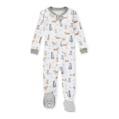 boys Pajamas, Zip-front Non-slip Footie Pjs,  Cotton and Toddler Sleepers, Puppy Party, 18 Months US