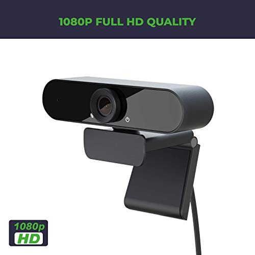 eco4life 1080P HD Streaming Webcam with Microphone, USB Connection to Laptop/Desktop/PC/Smart TV, Great for webinars, Video conferencing, Live Streaming, Conferencing Recording, Plug & Play