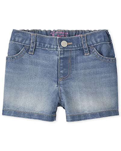 baby girls  and Toddler Denim Shortie Casual Shorts, Peyton Wash-2 Pack, 9-12 Months US