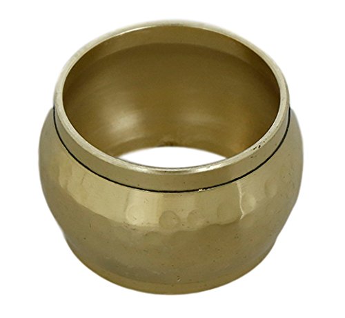 Set of 6 Polished Hammered Napkin Rings Br  1.5 Inches  30 Grams  Lightweight  Perfect for Daily Use or Dinner Parties  Great as a Housewarming Gift