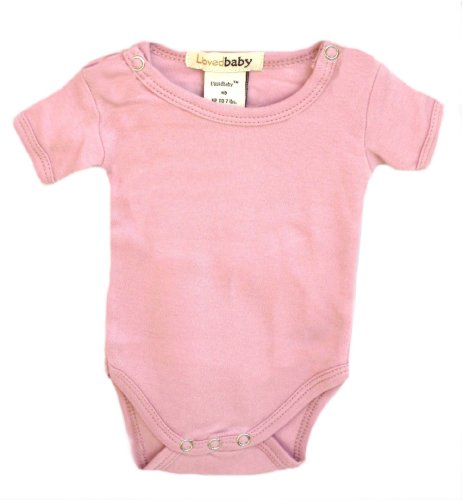 Short-Sleeve Bodysuit, Pink 0-3 Months