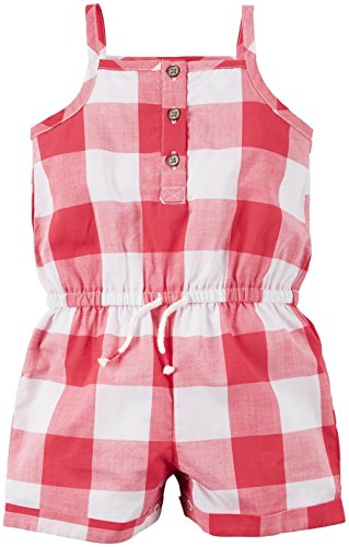 Baby Girls' Tank Romper 118g310, Red Gingham, New Born