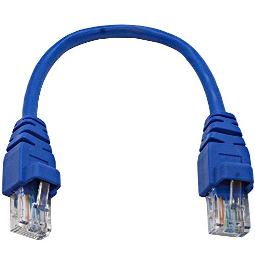 '- SAPT534-10 Pack of 6 inch CAT5e UTP Patch Cables - Blue RJ45 Ethernet 8 Wire Computer Network Cords