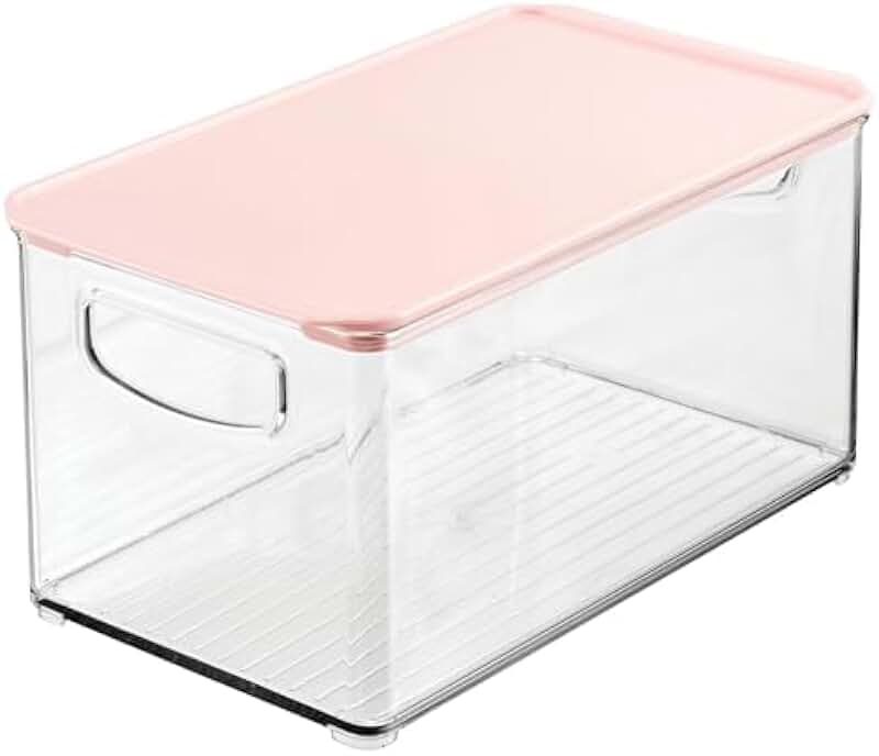 Deep Plastic Bathroom Storage Bin Set, 2 Pack
