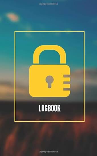 Password and Username Logbook for Personal or Organization Use