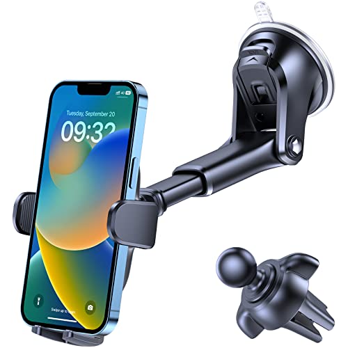 3-in-1 Car Phone Mount with Suction Cup and Gel Pad