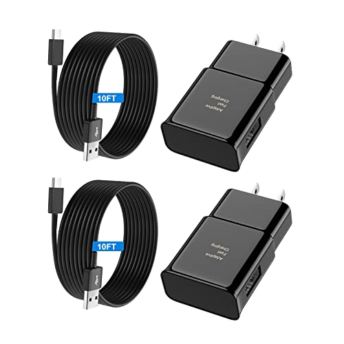 Type C Fast Charger with 10ft USB C Cable for Samsung Galaxy Phones