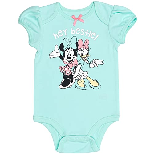 Minnie Mouse Infant Baby Girls 5 Pack Short Sleeve Bodysuits Multicolored 18 Months